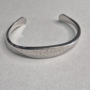 Silver Textured Cuff Bracelet